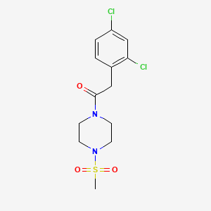 molecular formula C13H16Cl2N2O3S B4677722 1-[(2,4-dichlorophenyl)acetyl]-4-(methylsulfonyl)piperazine 