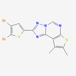 molecular formula C13H8Br2N4S2 B4677730 2-(4,5-dibromo-2-thienyl)-8,9-dimethylthieno[3,2-e][1,2,4]triazolo[1,5-c]pyrimidine 