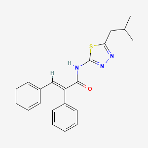 molecular formula C21H21N3OS B4677784 N-(5-isobutyl-1,3,4-thiadiazol-2-yl)-2,3-diphenylacrylamide 