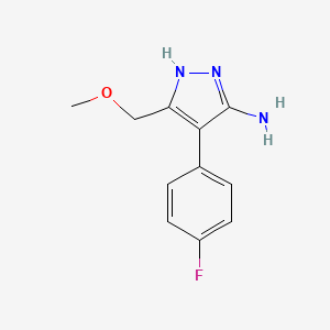 molecular formula C11H12FN3O B4677819 4-(4-fluorophenyl)-3-(methoxymethyl)-1H-pyrazol-5-amine 