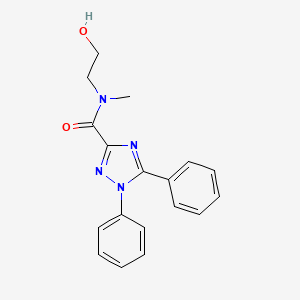 molecular formula C18H18N4O2 B4677856 N-(2-hydroxyethyl)-N-methyl-1,5-diphenyl-1H-1,2,4-triazole-3-carboxamide 