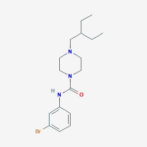 molecular formula C17H26BrN3O B4677865 N-(3-bromophenyl)-4-(2-ethylbutyl)-1-piperazinecarboxamide 