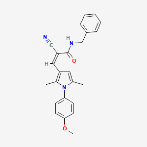 molecular formula C24H23N3O2 B4677866 N-benzyl-2-cyano-3-[1-(4-methoxyphenyl)-2,5-dimethyl-1H-pyrrol-3-yl]acrylamide 