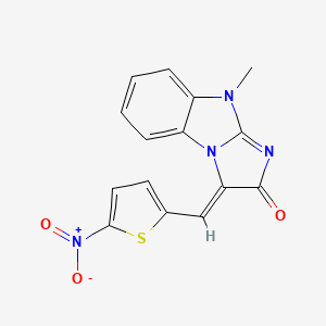 9-methyl-3-[(5-nitro-2-thienyl)methylene]-3H-imidazo[1,2-a]benzimidazol-2(9H)-one