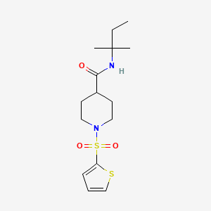 molecular formula C15H24N2O3S2 B4677899 N-(1,1-dimethylpropyl)-1-(2-thienylsulfonyl)-4-piperidinecarboxamide 