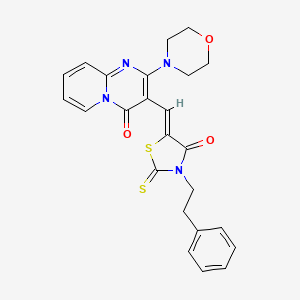 molecular formula C24H22N4O3S2 B4677913 2-(4-morpholinyl)-3-{[4-oxo-3-(2-phenylethyl)-2-thioxo-1,3-thiazolidin-5-ylidene]methyl}-4H-pyrido[1,2-a]pyrimidin-4-one 