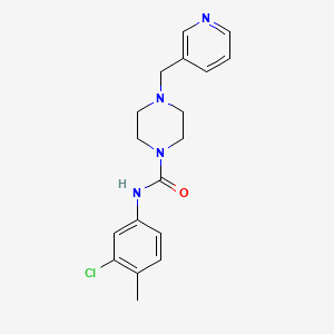 molecular formula C18H21ClN4O B4677926 N-(3-chloro-4-methylphenyl)-4-(3-pyridinylmethyl)-1-piperazinecarboxamide 