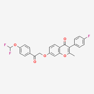 molecular formula C25H17F3O5 B4677933 7-{2-[4-(difluoromethoxy)phenyl]-2-oxoethoxy}-3-(4-fluorophenyl)-2-methyl-4H-chromen-4-one 
