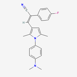 molecular formula C23H22FN3 B4677940 3-{1-[4-(dimethylamino)phenyl]-2,5-dimethyl-1H-pyrrol-3-yl}-2-(4-fluorophenyl)acrylonitrile 