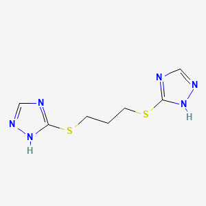 molecular formula C7H10N6S2 B4677968 5,5'-[1,3-propanediylbis(thio)]bis-1H-1,2,4-triazole 