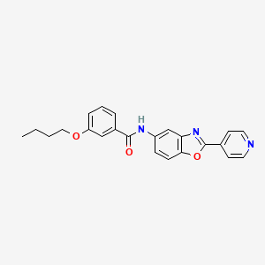 molecular formula C23H21N3O3 B4677985 3-butoxy-N-[2-(4-pyridinyl)-1,3-benzoxazol-5-yl]benzamide CAS No. 5757-27-7