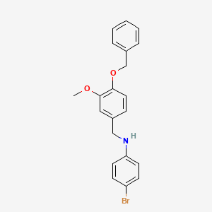 molecular formula C21H20BrNO2 B4678007 N-[4-(benzyloxy)-3-methoxybenzyl]-4-bromoaniline 