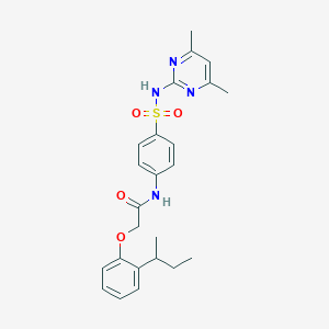 molecular formula C24H28N4O4S B467801 2-(2-sec-butylphenoxy)-N-(4-{[(4,6-dimethyl-2-pyrimidinyl)amino]sulfonyl}phenyl)acetamide CAS No. 587842-78-2