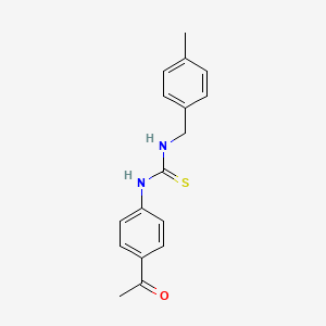 molecular formula C17H18N2OS B4678053 N-(4-acetylphenyl)-N'-(4-methylbenzyl)thiourea 
