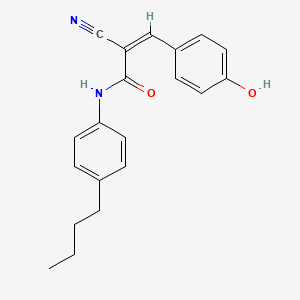 N-(4-butylphenyl)-2-cyano-3-(4-hydroxyphenyl)acrylamide