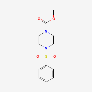 molecular formula C12H16N2O4S B4678111 methyl 4-(phenylsulfonyl)-1-piperazinecarboxylate 