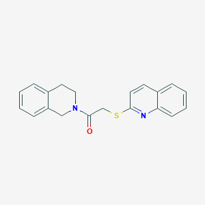 molecular formula C20H18N2OS B4678115 2-{[2-(3,4-dihydro-2(1H)-isoquinolinyl)-2-oxoethyl]thio}quinoline 