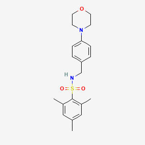 molecular formula C20H26N2O3S B4678117 2,4,6-trimethyl-N-[4-(4-morpholinyl)benzyl]benzenesulfonamide 