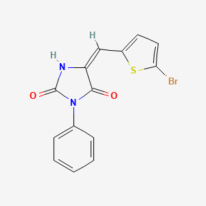 molecular formula C14H9BrN2O2S B4678148 5-[(5-bromo-2-thienyl)methylene]-3-phenyl-2,4-imidazolidinedione 