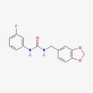 molecular formula C15H13FN2O3 B4678157 N-(1,3-benzodioxol-5-ylmethyl)-N'-(3-fluorophenyl)urea 