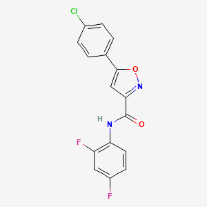 molecular formula C16H9ClF2N2O2 B4678182 5-(4-chlorophenyl)-N-(2,4-difluorophenyl)-3-isoxazolecarboxamide 