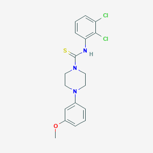 molecular formula C18H19Cl2N3OS B4678213 N-(2,3-dichlorophenyl)-4-(3-methoxyphenyl)-1-piperazinecarbothioamide 