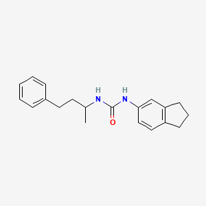 molecular formula C20H24N2O B4678216 N-(2,3-dihydro-1H-inden-5-yl)-N'-(1-methyl-3-phenylpropyl)urea 