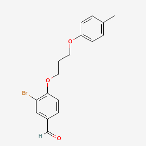 molecular formula C17H17BrO3 B4678237 3-bromo-4-[3-(4-methylphenoxy)propoxy]benzaldehyde 