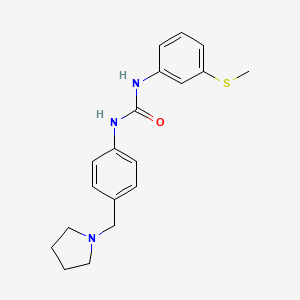 molecular formula C19H23N3OS B4678257 N-[3-(methylthio)phenyl]-N'-[4-(1-pyrrolidinylmethyl)phenyl]urea 