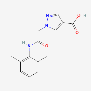 molecular formula C14H15N3O3 B4678266 1-{2-[(2,6-dimethylphenyl)amino]-2-oxoethyl}-1H-pyrazole-4-carboxylic acid 