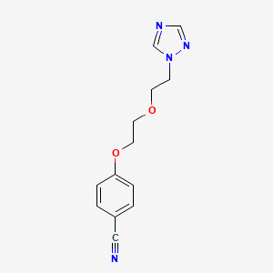 molecular formula C13H14N4O2 B4678270 4-{2-[2-(1H-1,2,4-triazol-1-yl)ethoxy]ethoxy}benzonitrile 