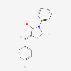 molecular formula C16H10BrNOS2 B4678289 5-(4-bromobenzylidene)-3-phenyl-2-thioxo-1,3-thiazolidin-4-one 