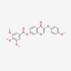 molecular formula C26H22O9 B4678368 3-(4-methoxyphenoxy)-4-oxo-4H-chromen-7-yl 3,4,5-trimethoxybenzoate 