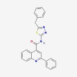 molecular formula C25H18N4OS B4678393 N-(5-benzyl-1,3,4-thiadiazol-2-yl)-2-phenylquinoline-4-carboxamide 