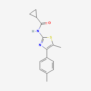 N-[5-METHYL-4-(4-METHYLPHENYL)-13-THIAZOL-2-YL]CYCLOPROPANECARBOXAMIDE