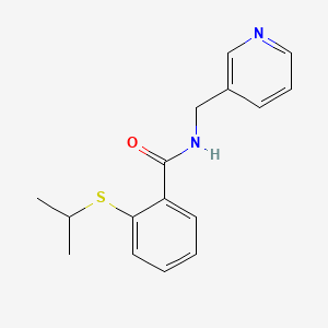 molecular formula C16H18N2OS B4678404 2-(isopropylthio)-N-(3-pyridinylmethyl)benzamide 