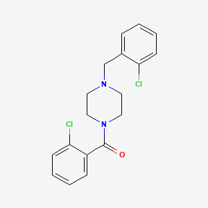 molecular formula C18H18Cl2N2O B4678439 [4-(2-CHLOROBENZYL)PIPERAZINO](2-CHLOROPHENYL)METHANONE 