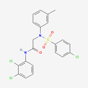 molecular formula C21H17Cl3N2O3S B4678455 N~2~-[(4-chlorophenyl)sulfonyl]-N~1~-(2,3-dichlorophenyl)-N~2~-(3-methylphenyl)glycinamide 