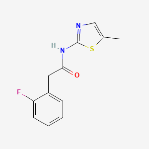 molecular formula C12H11FN2OS B4678465 2-(2-fluorophenyl)-N-(5-methyl-1,3-thiazol-2-yl)acetamide 