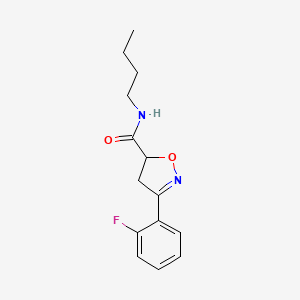 N-butyl-3-(2-fluorophenyl)-4,5-dihydro-1,2-oxazole-5-carboxamide