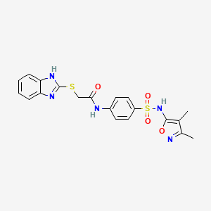 2-(1H-benzimidazol-2-ylthio)-N-(4-{[(3,4-dimethyl-5-isoxazolyl)amino]sulfonyl}phenyl)acetamide