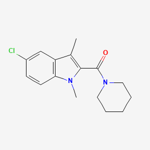 molecular formula C16H19ClN2O B4678501 (5-chloro-1,3-dimethyl-1H-indol-2-yl)(piperidin-1-yl)methanone 