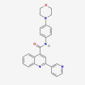 molecular formula C25H22N4O2 B4678512 N-[4-(4-morpholinyl)phenyl]-2-(3-pyridinyl)-4-quinolinecarboxamide 