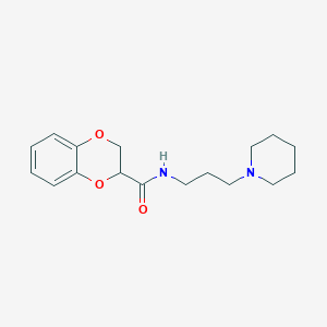 molecular formula C17H24N2O3 B4678518 N-[3-(1-piperidinyl)propyl]-2,3-dihydro-1,4-benzodioxine-2-carboxamide 