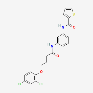 molecular formula C21H18Cl2N2O3S B4678530 N-(3-{[4-(2,4-dichlorophenoxy)butanoyl]amino}phenyl)-2-thiophenecarboxamide 