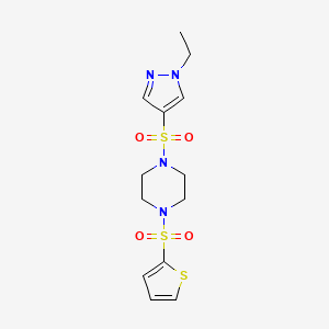 1-[(1-ethyl-1H-pyrazol-4-yl)sulfonyl]-4-(2-thienylsulfonyl)piperazine