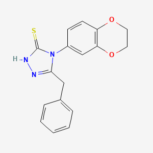 molecular formula C17H15N3O2S B4678537 5-benzyl-4-(2,3-dihydro-1,4-benzodioxin-6-yl)-4H-1,2,4-triazole-3-thiol 