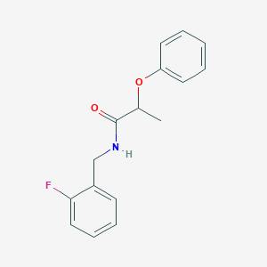 molecular formula C16H16FNO2 B4678539 N-(2-fluorobenzyl)-2-phenoxypropanamide 