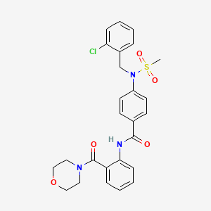 molecular formula C26H26ClN3O5S B4678544 4-[(2-chlorobenzyl)(methylsulfonyl)amino]-N-[2-(4-morpholinylcarbonyl)phenyl]benzamide 