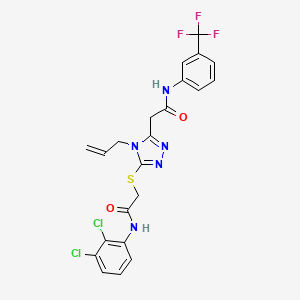 2-[5-({2-[(2,3-dichlorophenyl)amino]-2-oxoethyl}sulfanyl)-4-(prop-2-en-1-yl)-4H-1,2,4-triazol-3-yl]-N-[3-(trifluoromethyl)phenyl]acetamide